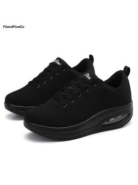 Women's Orthopedic Knit Walking Sneakers Air Cushion Slip-On Work Shoes